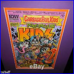1/1 Kiss Idw Garbage Pail Kids Puketacular Comic Book Original Cover Art Framed