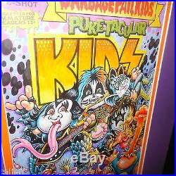 1/1 Kiss Idw Garbage Pail Kids Puketacular Comic Book Original Cover Art Framed