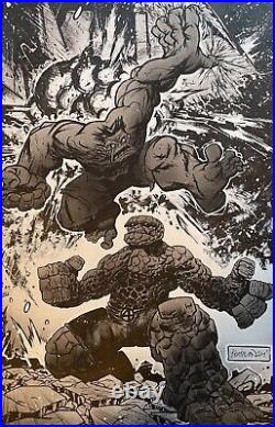 11x17 Hulk vs Thing Cover Quality Original Comic Art by Kevin Catalan