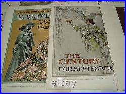 15 Original Period Magazine ca 1900 Art Nouveau Print Covers Woman for framing