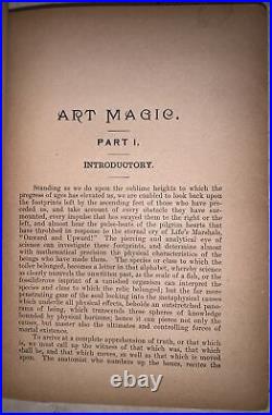 1898, ART MAGIC SPIRITISM, by WILLIAM BRITTEN, OCCULT, SPIRITUALISM