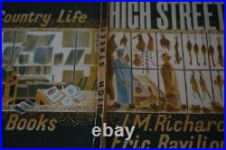 1930s ERIC RAVILIOUS Original Front & Back Cover of HIGH STREET Curwen Press