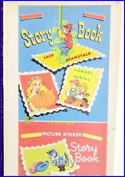 1955 Original Cover Art Story Stamp Bonnie book Sambo Cinderella Puss In Boots