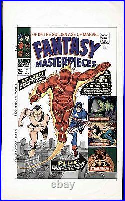 1967 Gil Kane Marvel Fm #7 Original Production Art Cover Captain America Namor