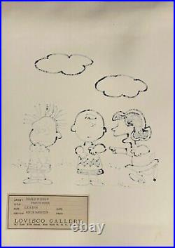 1975 Charles Schulz original drawing Comic Art Signed-Peanuts Cover-Provenance