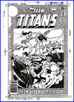 1978 Teen Titans #53 Original Production Art Cover Acetate Signed DC Comics Last