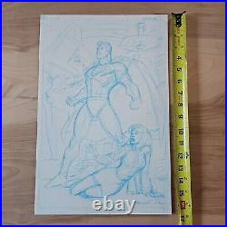 AARON LOPRESTI original art 11×17 Prelim SUPERMAN & LOIS LANE Sketch DC 2002