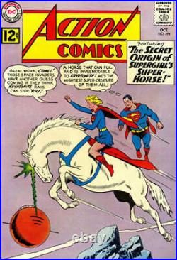 ACTION #293 COVER ACETATE ART superman origin comet supergirl HUGE SIZE swan