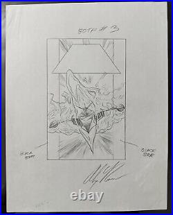 ALEX ROSS BATTLE OF THE PLANETS #3 ORIGINAL COVER ART ILLUSTRATION SIGNED 8x11