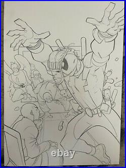 ALL-NEW X-MEN #33 Jack Kirby 14 Homage DEADPOOL Cover ORIGINAL ART Pasqual Ferry