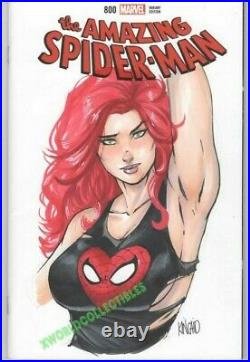 AMAZING SPIDER-MAN #800 MARY JANE ORIGINAL ART SKETCH COVER By RYAN KINCAID