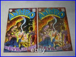 ANTHRO #3 art APPROVAL COVER PROOF and COLOR GUIDE 1963 Howie Post Evil LURKS