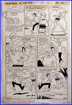 ARCHIE Original Art 1967 Dan DeCarlo Sr. (attributed) 1 Page Story