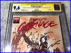 Absolute Carnage 1 CGC 9.6 SS Randy Emberlin Original art Sketch Spider Man Film