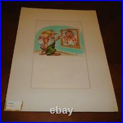 Al Jaffee Original Artwork Watercolor & Pen/ Ink Mad Monstrosities PB Cover 1974