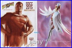 Alex Ross Original Comic Production Art Cover Sdcc Sketchbook Spiderman Superman