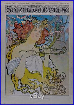 Alphonse Mucha 1897 Lithograph cover Soleil du dimanche art Nouveau