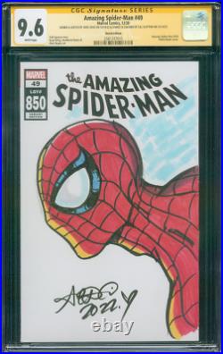 Amazing Spider Man 49 CGC SS 9.6 Ariel Diaz Original art Sketch Variant 12/20