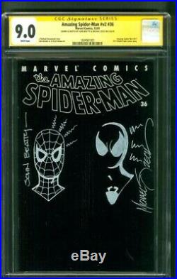 Amazing Spider Man v2, 36 CGC 9.0 SS Zeck Beatty Original art sketch 9/11 Cover