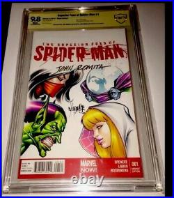 Amazing Spider-man #1 9.8 Cbcs Ss Original Art John Romita Sr & Jose Varese