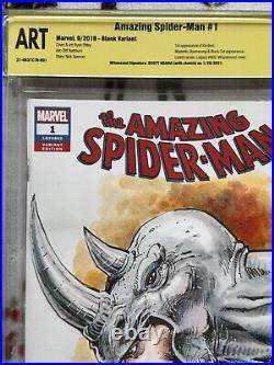 Amazing Spider-man #1 Cbcs Ss Rhino Original Art Sketched Signed By Scott Hanna