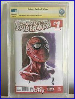 Amazing Spider-man #1 J G Jones Original Art Sketch Cover CBCS Witnessed not CGC