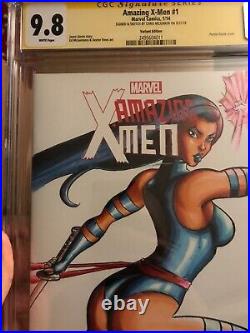 Amazing X-men #1 Psylocke 9.8 Sketch Cover Cgc Original Art Chris Mcjunkin