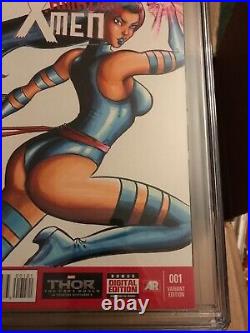Amazing X-men #1 Psylocke 9.8 Sketch Cover Cgc Original Art Chris Mcjunkin