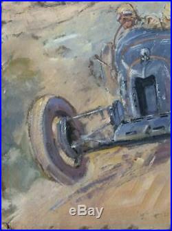 Amilcar original preliminary oil painting on board by Geo Ham with original cover