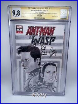 Ant-Man & The Wasp #1 CGC 9.8 Signed Paul Rudd & Evangeline Lilly Original Art