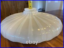 Antique Sheffield Shade 16 LARGE Opal Glass Fixture Shade 3 1/4 Floor Lamp