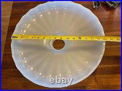 Antique Sheffield Shade 16 LARGE Opal Glass Fixture Shade 3 1/4 Floor Lamp