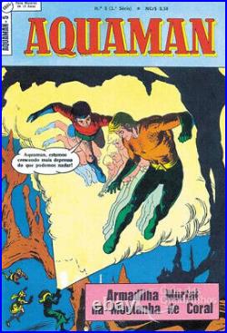 Aquaman Vintage Silver Age DC Comics Brazilian Cover Original Art Work Year 1969