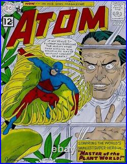 Atom # 1 Cover Recreation Original Comic Color Art On Card Stock