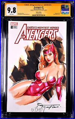 Avengers #1 Cgc Ss 9.8 Scarlet Witch Original Art Sketch Wanda Vision Marvel
