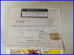 BABE RUTH SPORTS #9 COVER ART original cover proof 1950 withPRINTER INVOICE, RARE