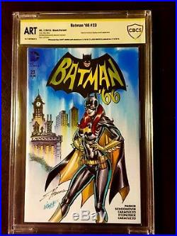 BATMAN 66 #23 BLANK COVER ORIGINAL ART BATGIRL F/C 1of1 HANNA & VARESE
