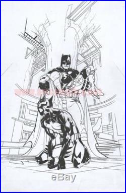BATMAN Beyond 29 original COVER art by Pasqual FERRY Death in the Family