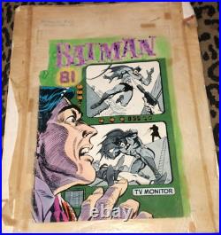 BATMAN DARK KNIGHT DEATH OF BAT GOTHAM COVER ORIGINAL ART WORK Year 1969