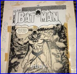 BATMAN DARK KNIGHT SILVER AGE OUTLAW VERY RARE COVER ORIGINAL ART WORK Year 1969