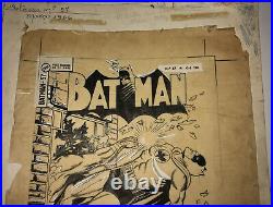 BATMAN DARK KNIGHT SILVER AGE VINTAGE BRAZILIAN COVER ORIGINAL ART WORK Yr 1966