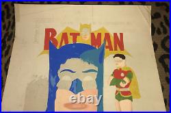 BATMAN ROBIN DC COMICS BRAZILIAN COVER ORIGINAL ART WORK COLOR GUIDE Year 1955