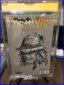 BATMAN/THE MAXX #1 CGC 9.8 ORIGINAL ART sketch COVER SCARECROW ACRYLIC SKETCH