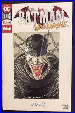 BATMAN WHO LAUGHS #1 Comic Book ORIGINAL ART COVER Muller DC 2019 1st Printing