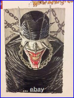 BATMAN WHO LAUGHS #1 Comic Book ORIGINAL ART COVER Muller DC 2019 1st Printing