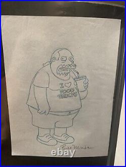 BILL MORRISON ORIGINAL ART SKETCH OF COMIC BOOK GUY ON 9x12 FROM THE SIMPSONS