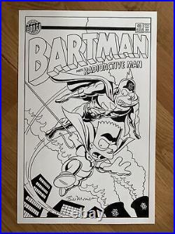 BONGO COMICS BARTMAN #3 ORIGINAL COVER ART RECREATION by BILL MORRISON SIMPSONS