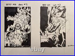 BPRD Hell On Earth Cover Prelims 2 and 3 Original Art by Ryan Sook Hellboy
