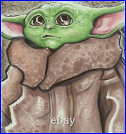 Baby Yoda The Child Mandalorian Sketch Cover Cgc Original Art 9.8 Mcjunkin