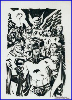 Barry Kitson SIGNED Original Cover Art Prelim'17 Terrificon Batman Superman JLA